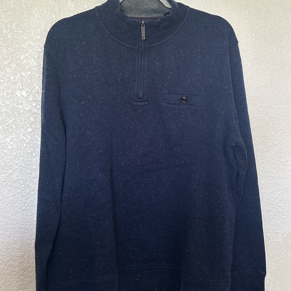 Men's Navy Ted Baker Half-Zip Sweater
